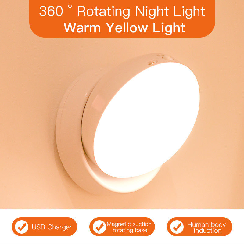 LumiSense™ Rotating Motion Sensor Light – Human Body Detector for Corridor, Garage & Wardrobe