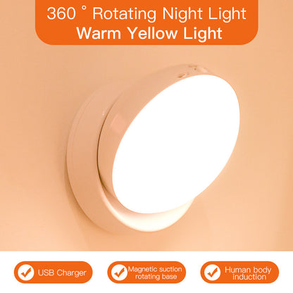 LumiSense™ Rotating Motion Sensor Light – Human Body Detector for Corridor, Garage & Wardrobe
