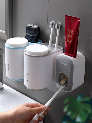 PasteMate™ Wall-Mounted Automatic Toothpaste Dispenser – Bathroom Organizer Accessories Set