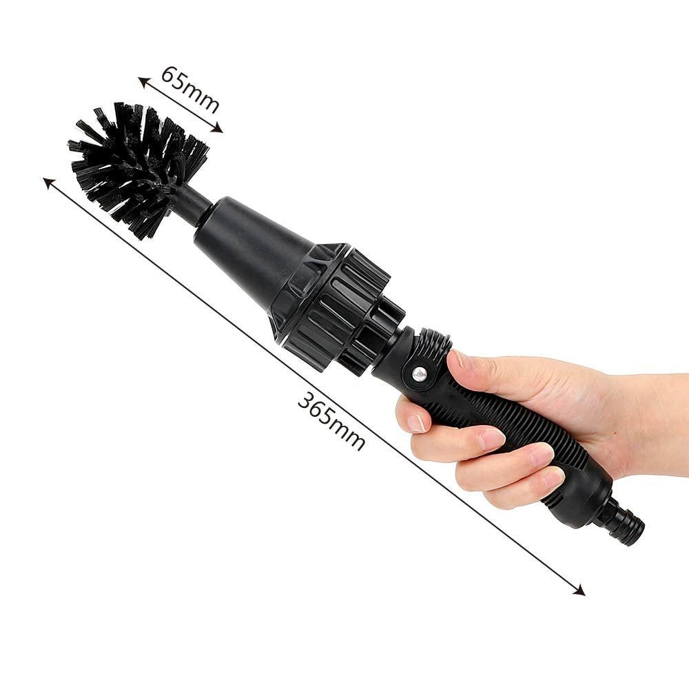 AquaSpin™ Water-Driven Rotary Cleaning Brush – Handheld Spray Scrubber for Easy Washing