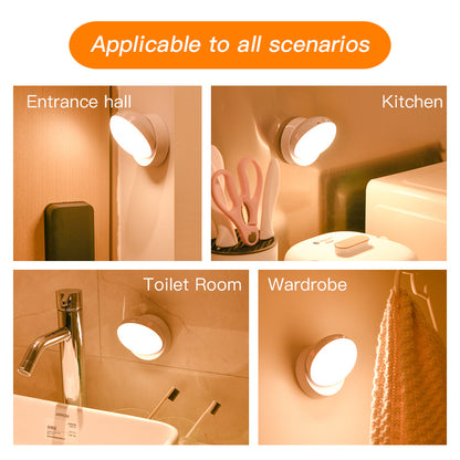 LumiSense™ Rotating Motion Sensor Light – Human Body Detector for Corridor, Garage & Wardrobe