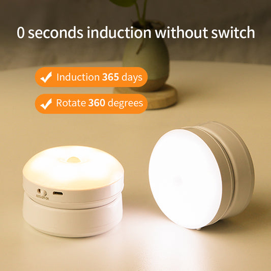 LumiSense™ Rotating Motion Sensor Light – Human Body Detector for Corridor, Garage & Wardrobe
