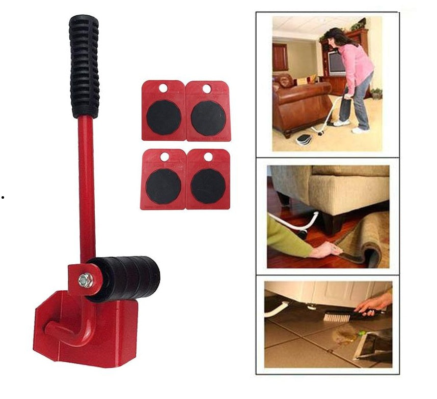 ProLift™ Furniture Moving Tool Set – Heavy-Duty Lifter & 4 Rollers (5PCS) for Easy Transport