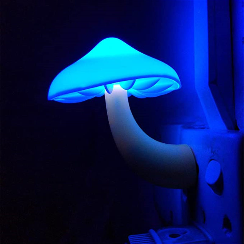 GlowMush™ LED Night Light – Auto Sensor Mushroom Wall Lamp for Cozy Home Decor