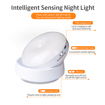 LumiSense™ Rotating Motion Sensor Light – Human Body Detector for Corridor, Garage & Wardrobe
